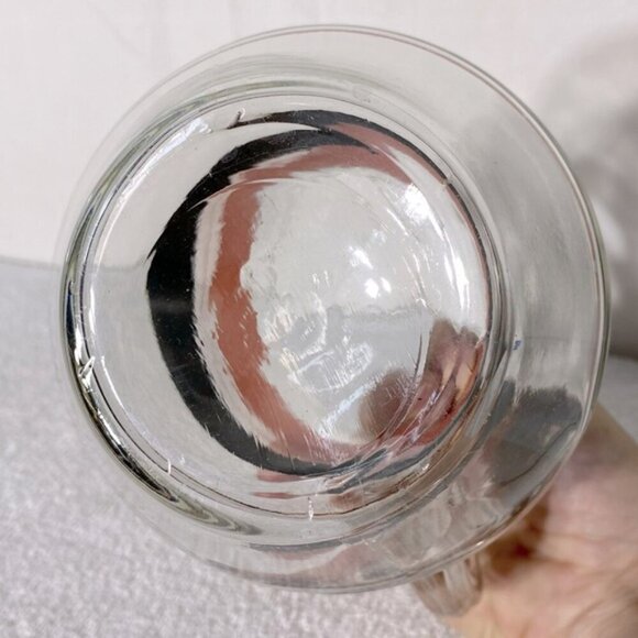 Vintage Glass Pitcher W Pink Black Gold Stripes - Picture 5 of 12